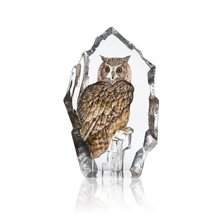 Eagle Owl Crystal Sculpture | 34802 | Mats Jonasson Maleras