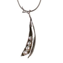 Peapod Four Pearl Sterling Silver Necklace | Michael Michaud Jewelry | SS7839sswp -2