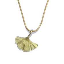 Gingko Single Leaf Pendant | Michael Michaud Jewelry | SS7852BZ -2