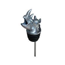 Stainless Steel Carved Rhino Wine Pourer - Aerator | Menagerie |