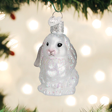 White Baby Bunny Glass Ornament | OWC 12623