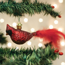 Vintage Cardinal Glass Ornament | OWC51016