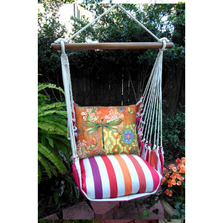 Dragonfly and Butterfly Hammock Chair Swing "Cristina Stripe" | Magnolia Casual | CRLK701-SP