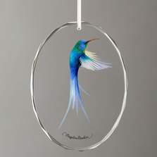 Swallow-tailed Hummingbird Crystal Ornament | Wild Wings