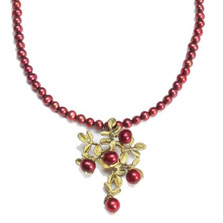 Cranberry Pearl Pendant Necklace | Michael Michaud Jewelry | SS8055bzcr -2