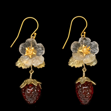 Strawberry Drop Earrings | Michael Michaud Jewelry | SS367bz