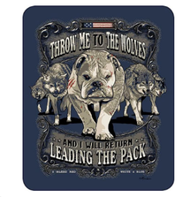 Bulldog and Wolf Faux-Fur Blanket "Leading The Pack" | DUKDBT5331