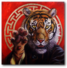 Tiger Gallery Wrapped Canvas "I Dare You"