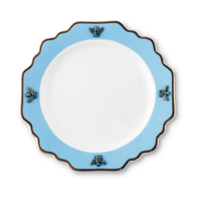 Bee Bone China Dinner Plate with Gold Rim