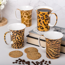 Go Wild Bone China Mug Set of 4 | McIntosh Mug | Go Wild Mug Set