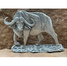 Cape Buffalo Pewter Shelf Accent Sculpture