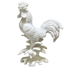 Italian White Rooster Sculpture 