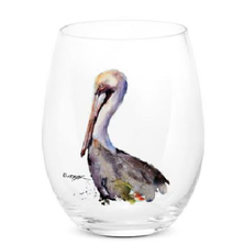 Set of 4 Pelican Stemless Wine Glasses