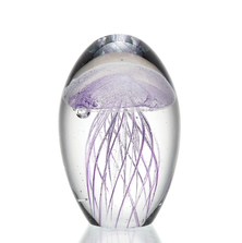 Light Purple Jellyfish Glow in the Dark Art Glass Sculpture | 58010 | SPI Home