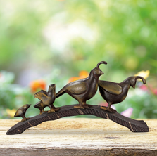 Quail Family Parade Garden Sculpture | 41097 | SPI Home