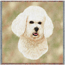 Bichon Frise Cotton Throw Blanket | PC1150-LS