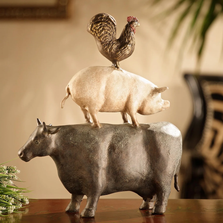 American Folk Art Trio - Chicken, Pig, Cow | 33549 | SPI