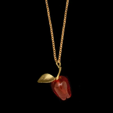 Delicious Apple 16 Inch Adjustable Pendant Necklace | Nature Jewelry | SS9496BZ