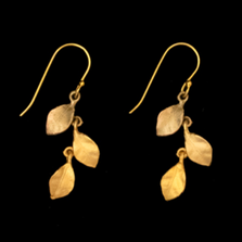 Golden Autumn Dainty Wire Earrings | Nature Jewelry | SS3817BZ