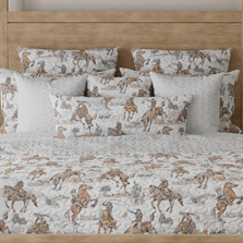 Handmade Birdie Neutral Western Quilt | IMHQD9571B