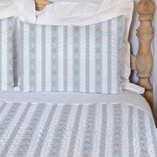 Handmade Bella Floral Stripe Quilted Bedding | IMHQD9788I