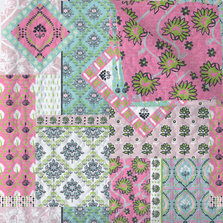 Handmade Laramie Patchwork Green Quilted Baby Blanket  | IMHLARAMIEPATCHWORKGREENBB