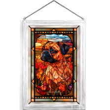 Pug Stained Glass Art | WWD193329