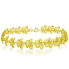 Yellow Gold Diamond Plumeria Bracelet | HTSFPB-367