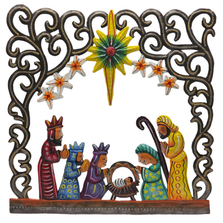 Painted North Star Manger Recycled Steel Drum Wall Art | Le Primitif