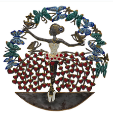 Painted Fluttering Heart Dancer Recycled Steel Drum Wall Art | Le Primitif