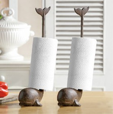 Cast Iron Whale Paper Towel Holder | SPI64004