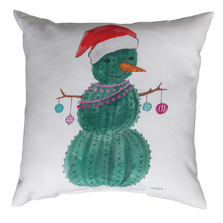 A Very Cactus Christmas Indoor Outdoor Throw Pillow | SLVCC 