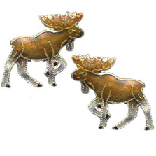Moose Cloisonne Post Earrings | Bamboo Jewelry | bj0019pe