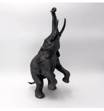 Hand Sculpted Elephant Reaching Sculpture | BRWELEREAC