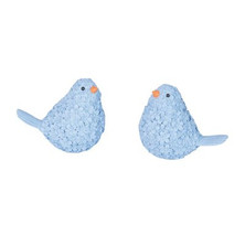 Hydrangea Floral Birds Set of 2  | GIIXFGH80508