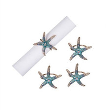 Jeweled Starfish Napkin Ring Set of 4 | GIIC47029203S4