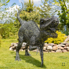 7.3 Foot Tall Giant Metal Tyrannosaurus Rex Garden Statue | ZLIZR220916