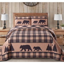 Cabin LIfe Bear Quilt Set | DUKDQ23248
