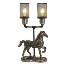 Steampunk Horse Gait Twin Mesh Lamp | USIWU77372A42