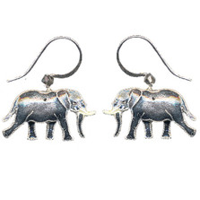 Jungle Elephant Cloisonne Wire Earrings | Bamboo Jewelry | bj0057e