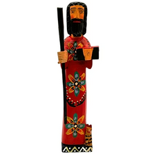 Hand Carved 15 inch Guatemalan Wooden Saint John Figure | MCHAC-WFM-2505
