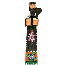 Hand Carved 15 inch Guatemalan Wooden Saint Paschal Figure | MCHAC-WFM-2504