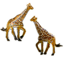 Giraffe Cloisonne Post Earrings | Bamboo Jewelry | BJ0058pe -2