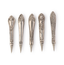 Floral Silver Plate Victorian Knife Handle Pen in Gift Pouch | TC55307