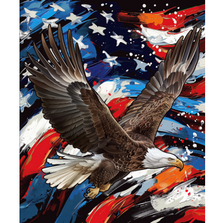 Patriotic Eagle Ultra Plush Faux-Mink Blanket | DUKDB25002