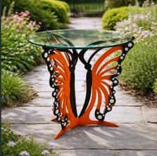 Monarch Butterfly Glass Top Table | CFMONARCHTABLE