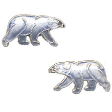 Polar Bear Cloisonne Post Earrings | Bamboo Jewelry | bj0063pe