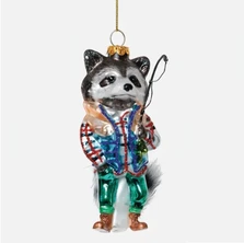 Skunk Fisherman Glass Ornament | OHDCN-329Skunk