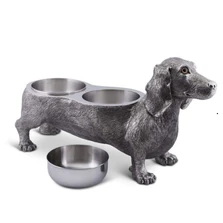 Pewter Dog Bowl Feeder | VHCV140DF