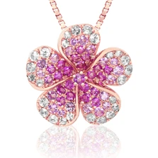 14K RG Ombre Plumeria Pendant | Nature Jewelry | HTSFPP-35701/PS